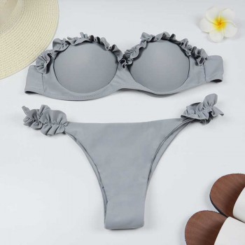 2020 White Flower Bikini Female Bather Black Floral Swimsuit Sexy Brazilian Bathing Suit Push Up Swimming Women Swimwear